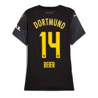 Billiga Borussia Dortmund Maximilian Beier #14 Borta fotbollskläder Dam 2024-25 Kortärmad